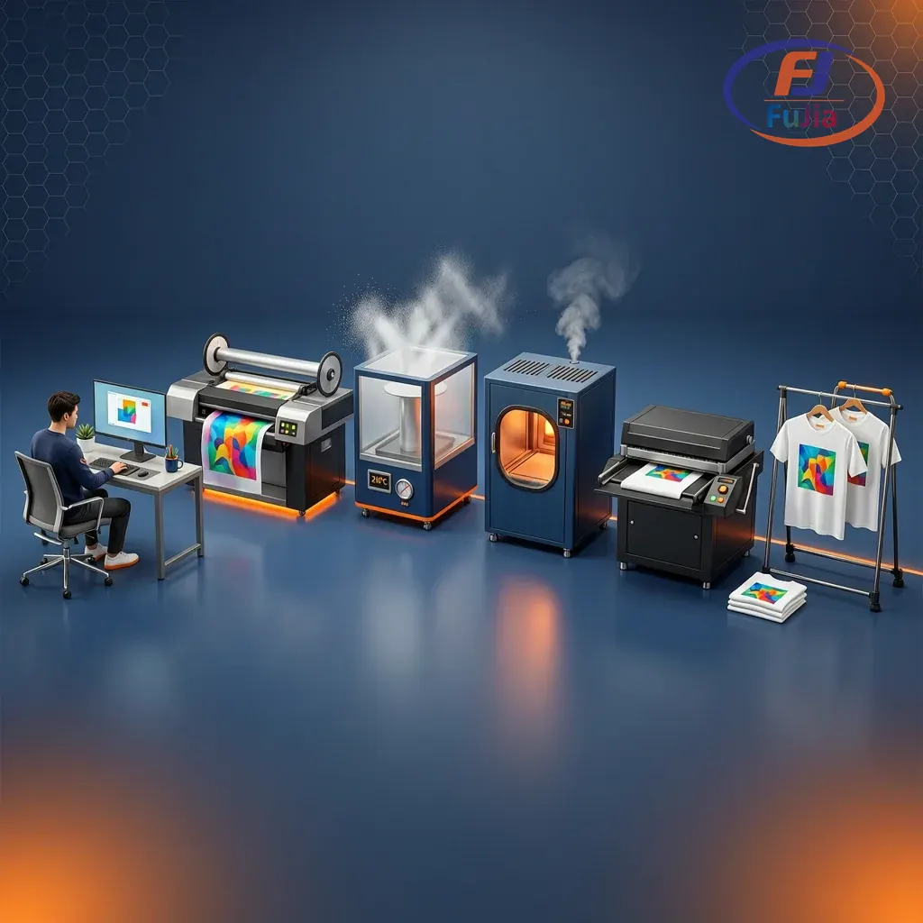DTF printing workflow 6 steps