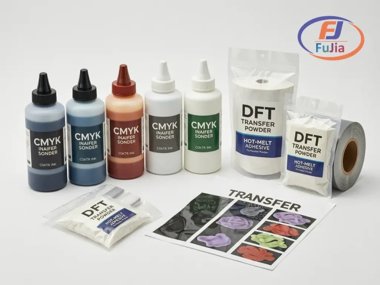 DTF printing consumables: film, ink and hot melt powder lineup