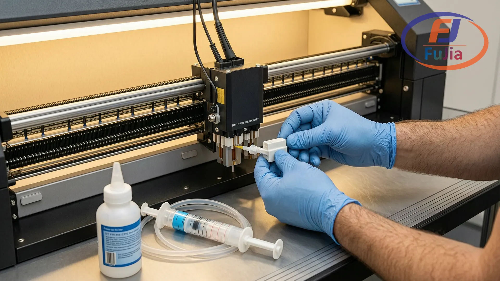 DTF printer deep maintenance - damper replacement