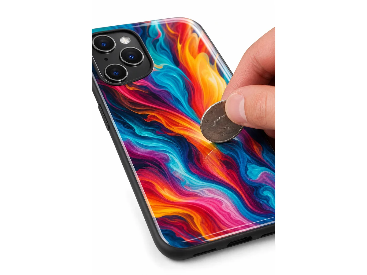 UV print pencil hardness scratch test showing 3H rating resistance on phone case surface