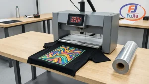 Professional DTF heat press machine with digital temperature display
