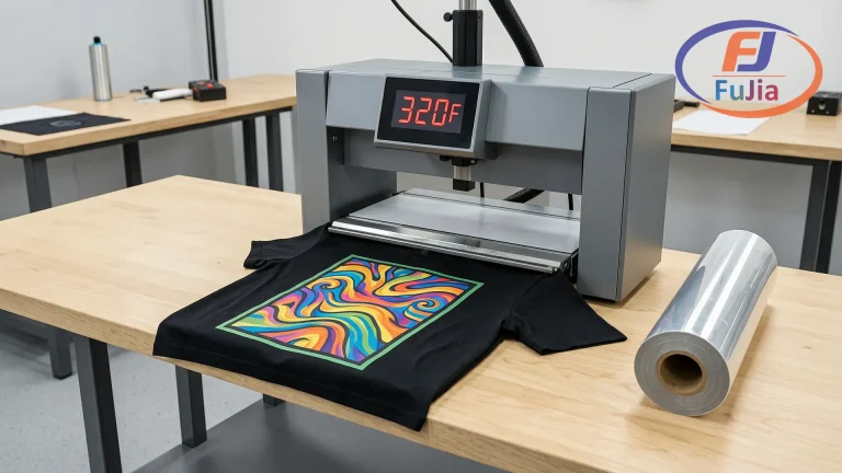 Professional DTF heat press machine with digital temperature display
