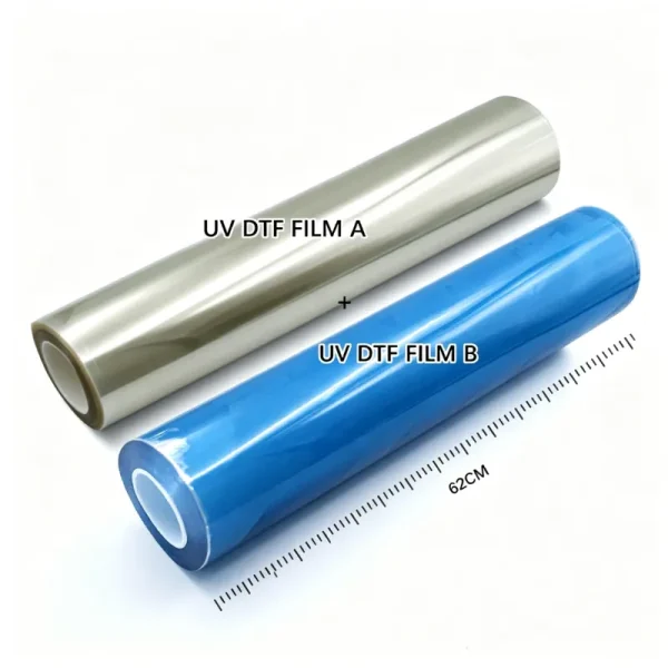 UV DTF AB Transfer Film,30cm/60cm*100m Includes B Transfer Film