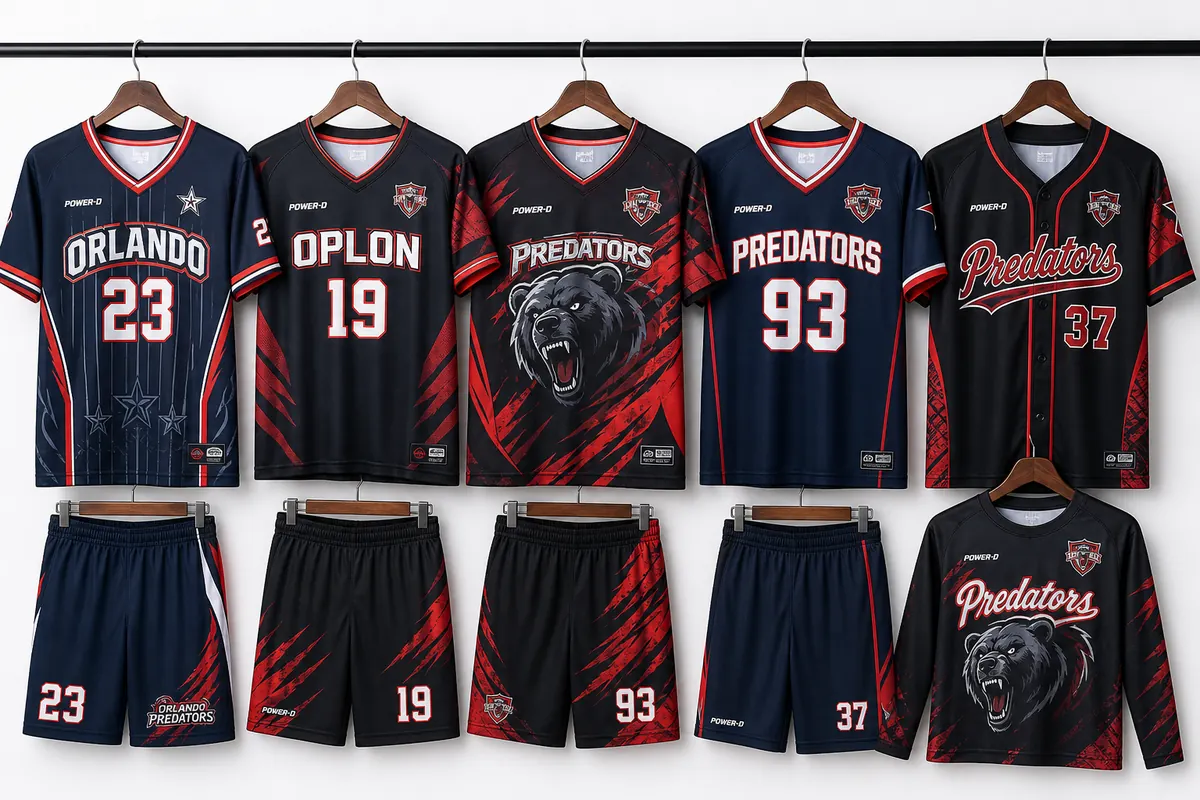 Custom sportswear brand dark polyester jerseys with DTF printed team logos - Fujia case study