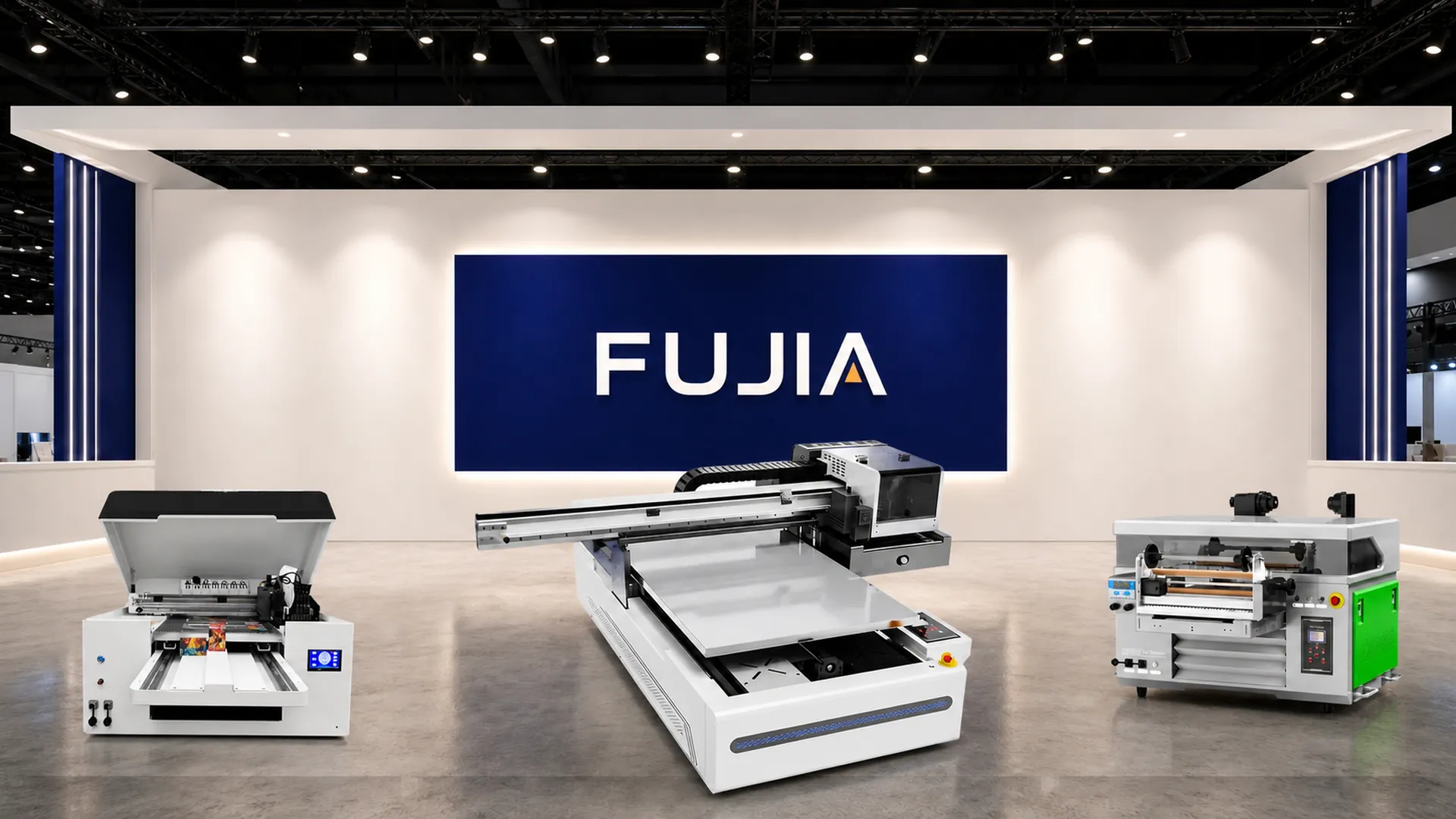 Industrial UV flatbed printer for direct printing on rigid materials