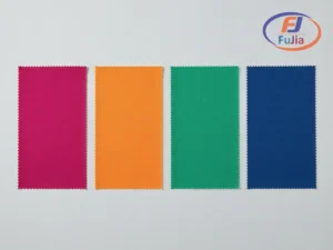 Side-by-side comparison of four digital textile printing methods on fabric swatches