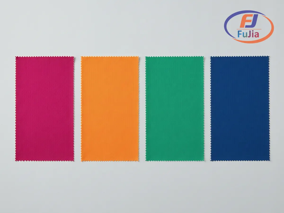 Side-by-side comparison of four digital textile printing methods on fabric swatches
