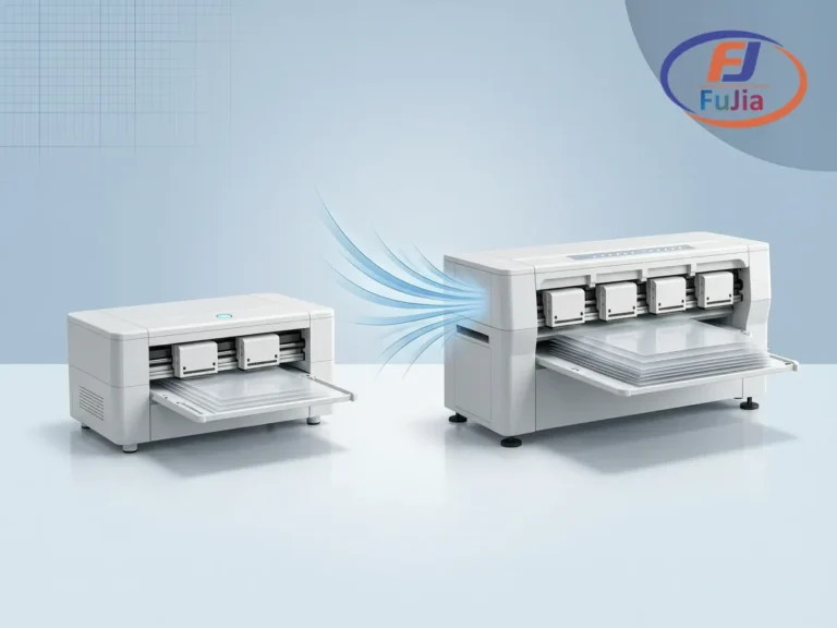 Side by side output of 4-head versus 2-head DTF printer speed