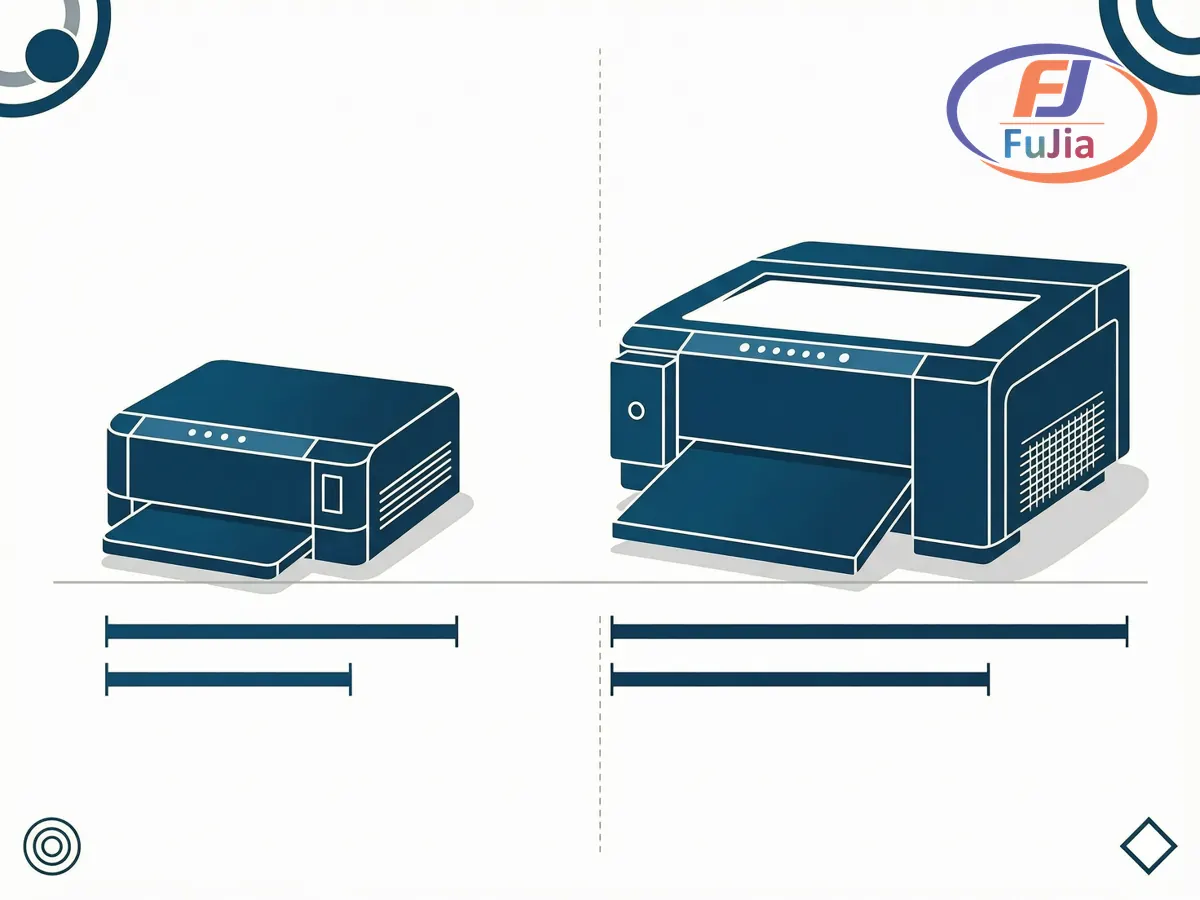 DTF printer for home use running in a small garage workshop setup