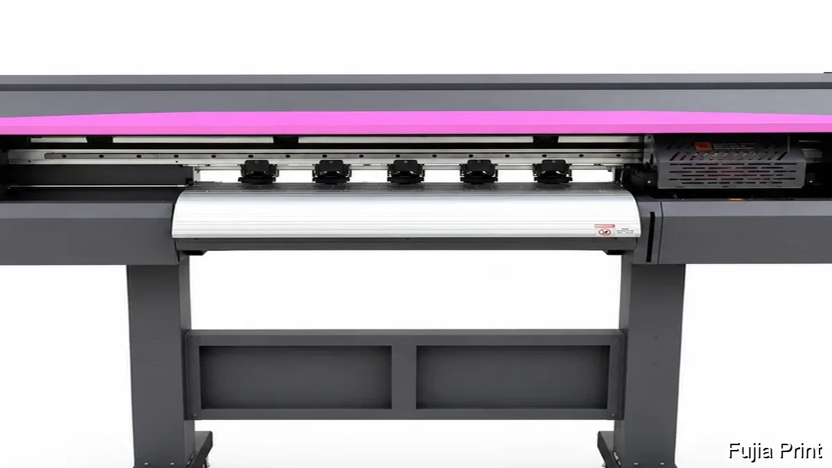 Side by side of a converted home printer and a dedicated DTF printer for transfer printing