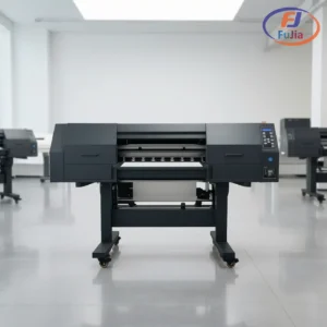 Fujia i3200 DTF printer lineup ready for shipment in a production workshop