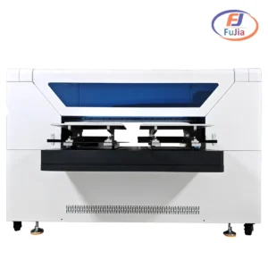Fujia DTG-DS dual-station direct-to-garment printer with pretreatment spray bottle