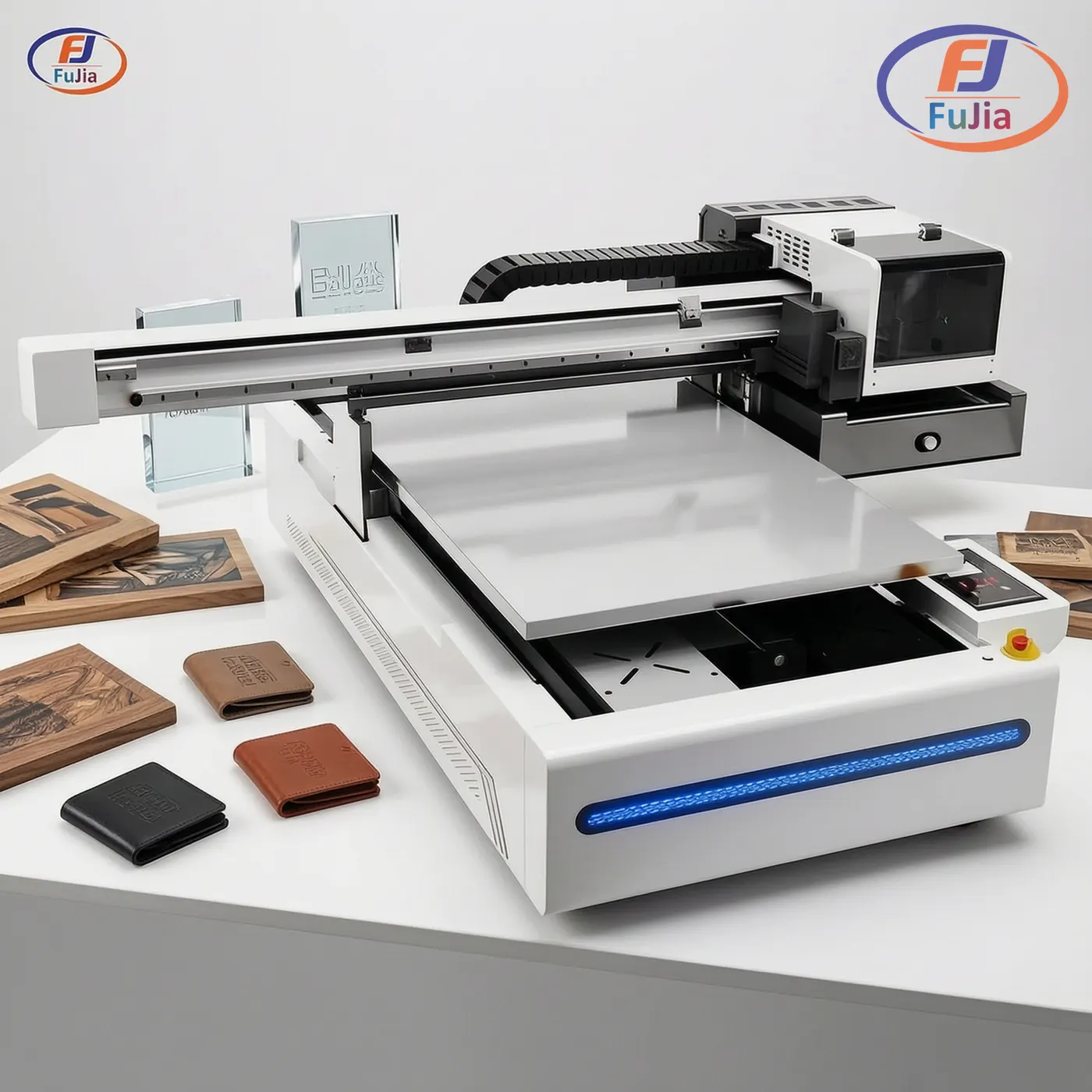 UV printing service output on wood, leather, and acrylic gift items