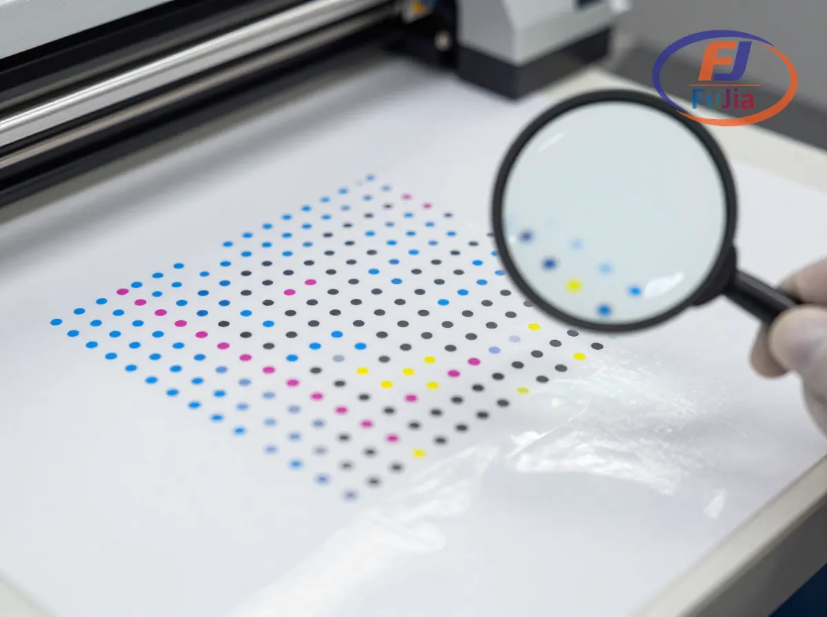 Daily DTF printer maintenance procedure showing nozzle check and capping station cleaning