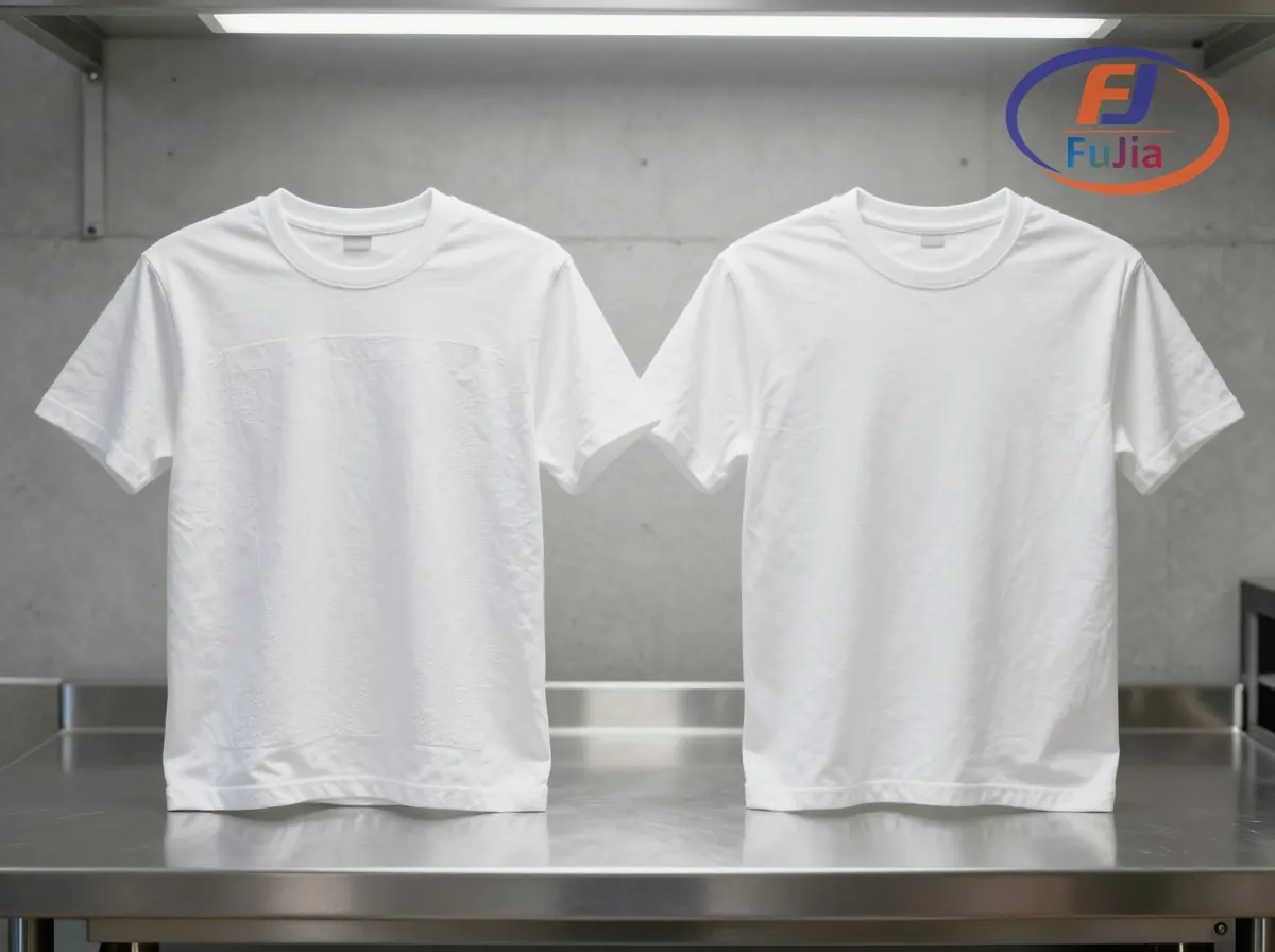 Comparison of cold peel and hot peel DTF film types with visual differences