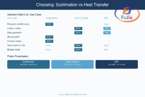 Decision flowchart for choosing between sublimation and heat transfer