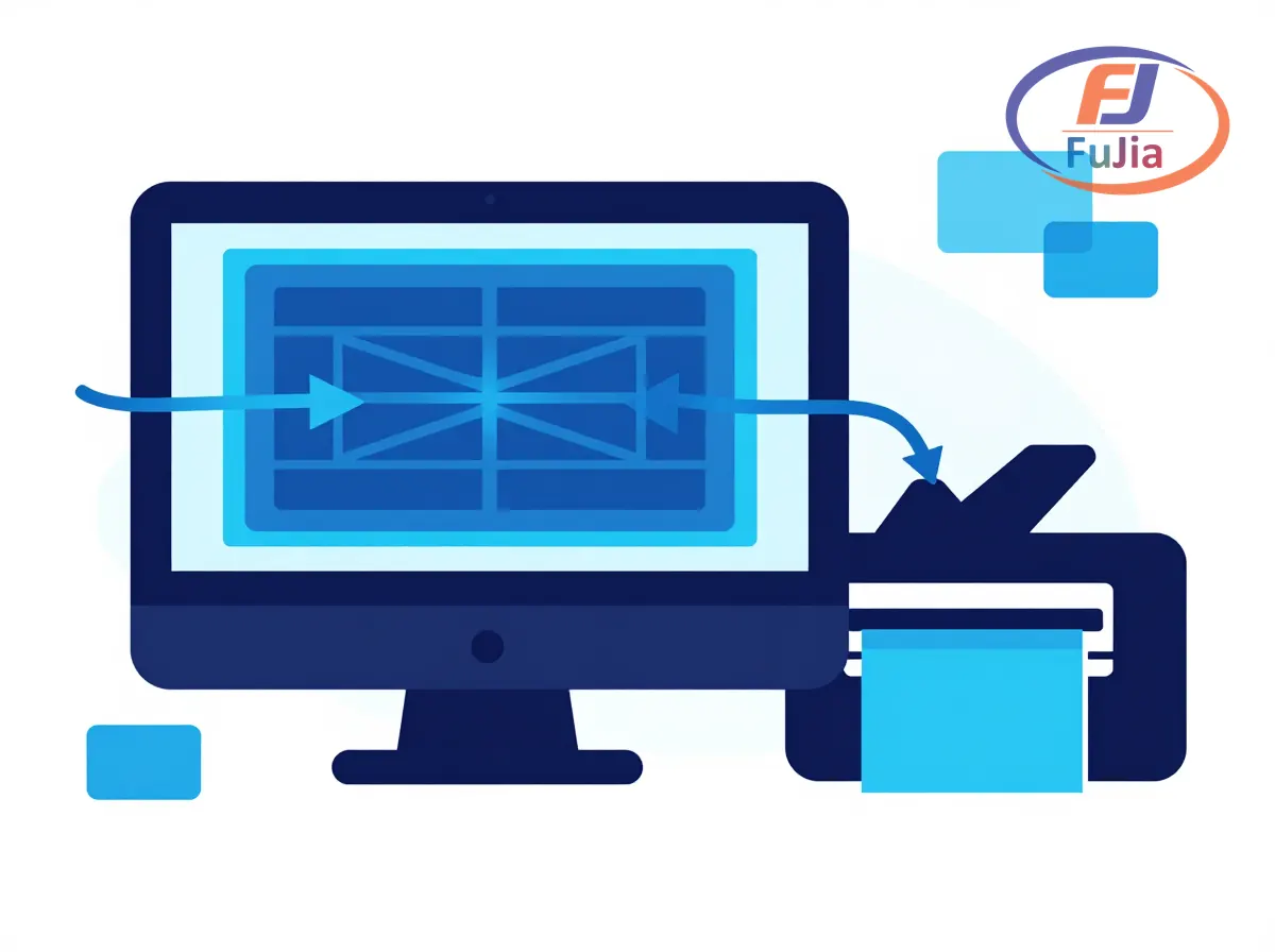 RIP software workflow with nesting layout on screen