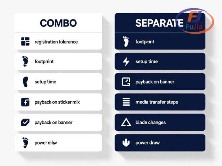 Combo vs separate eco solvent printer and cutter comparison table