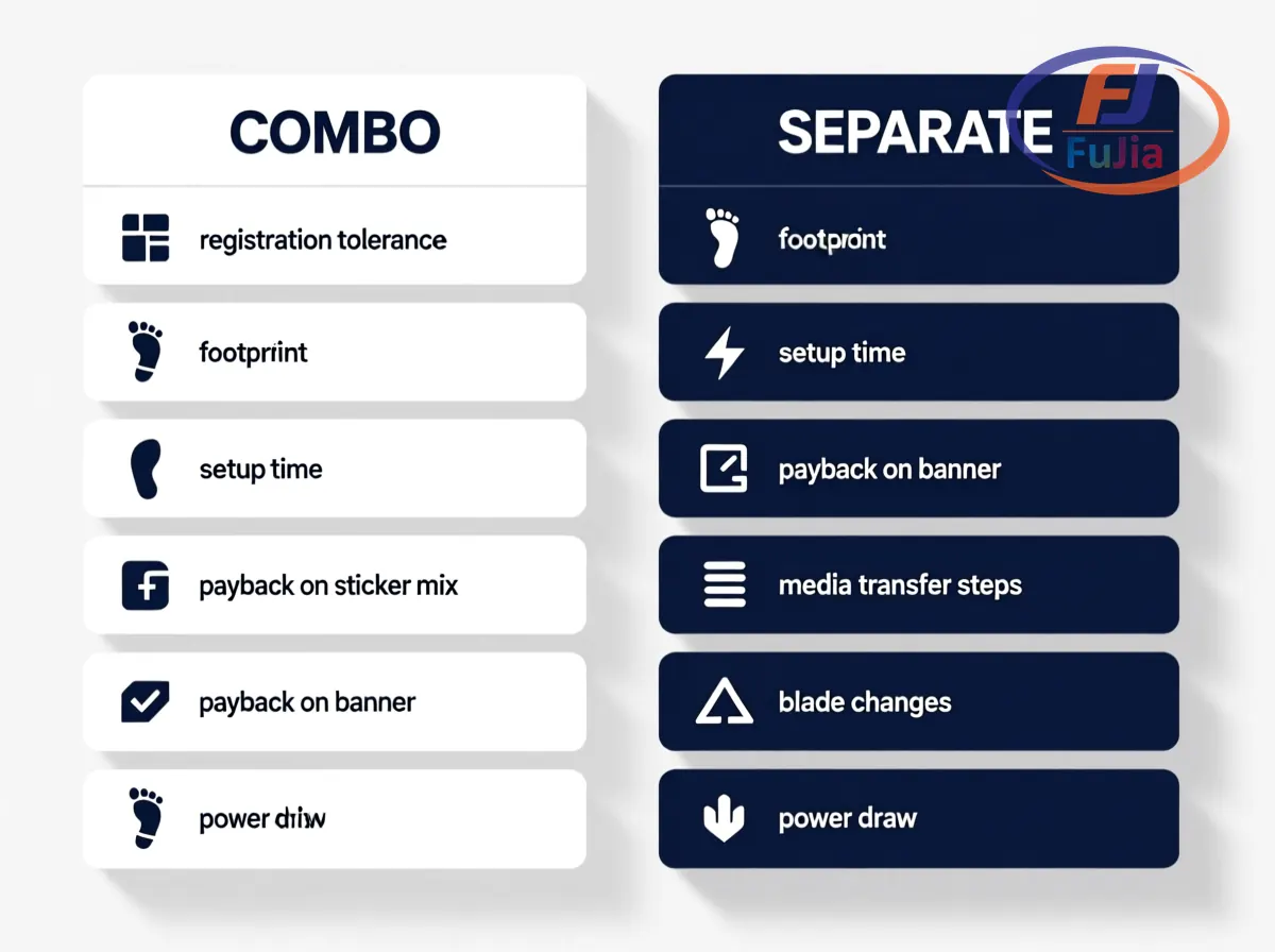 Combo vs separate eco solvent printer and cutter comparison table